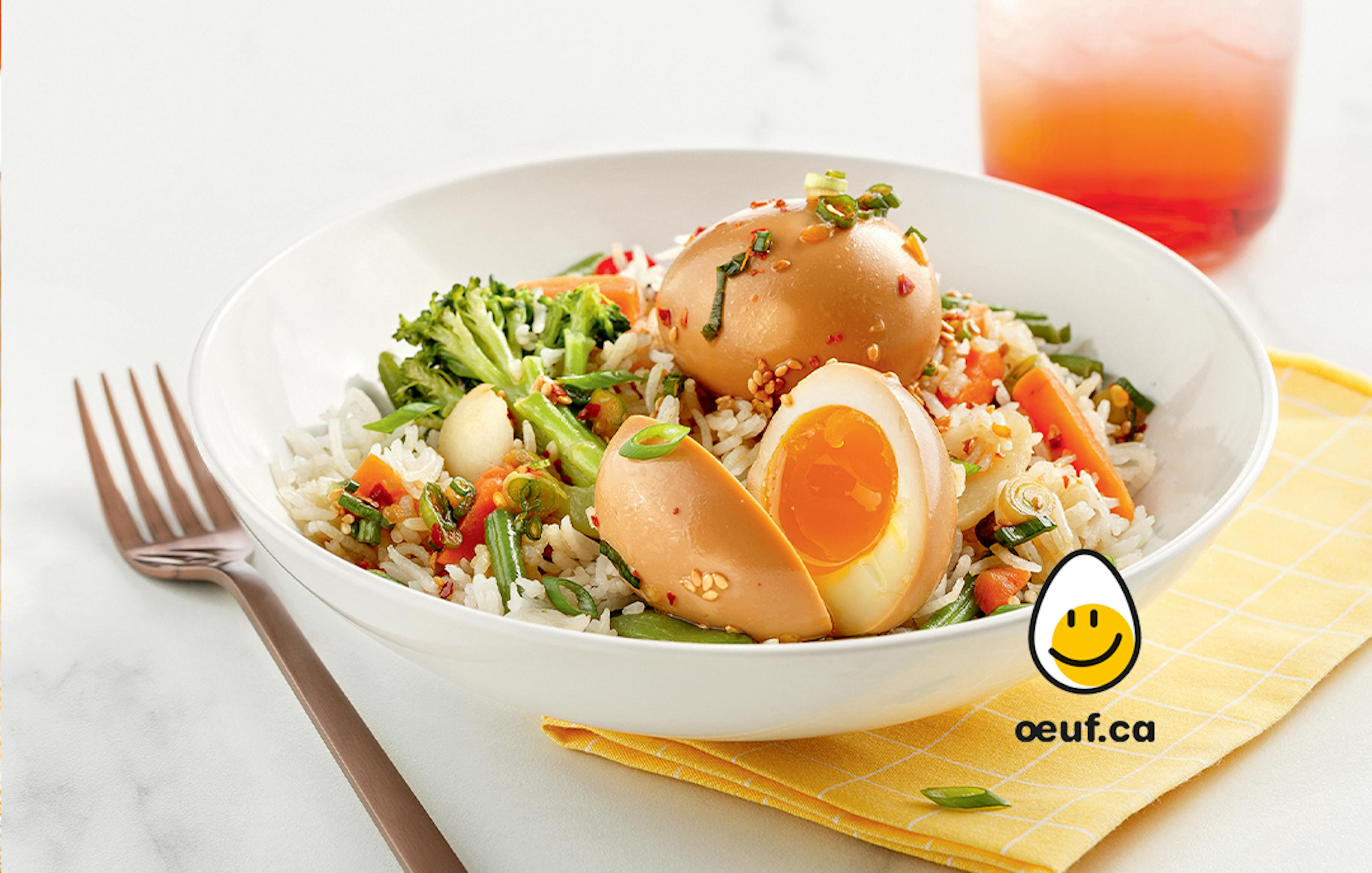 Oeufs marinés thaï légumes