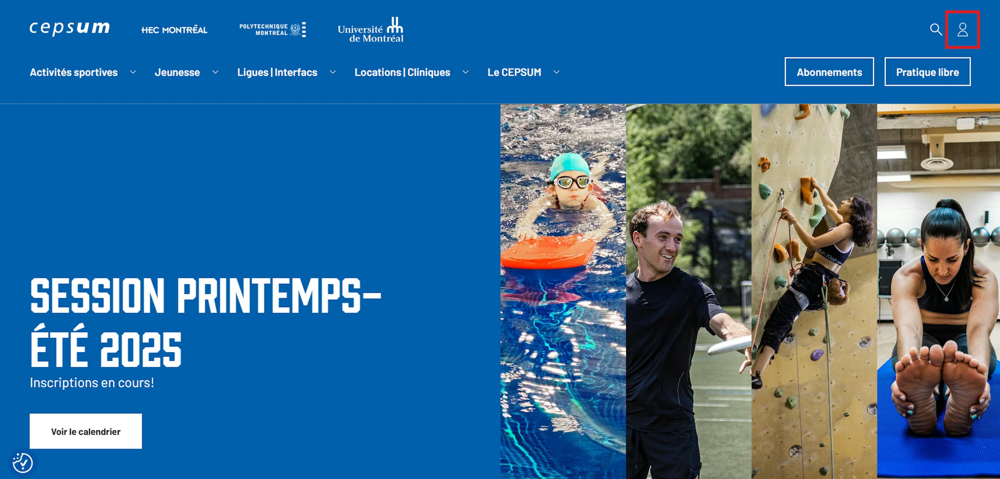 Connexion Dossier Camps